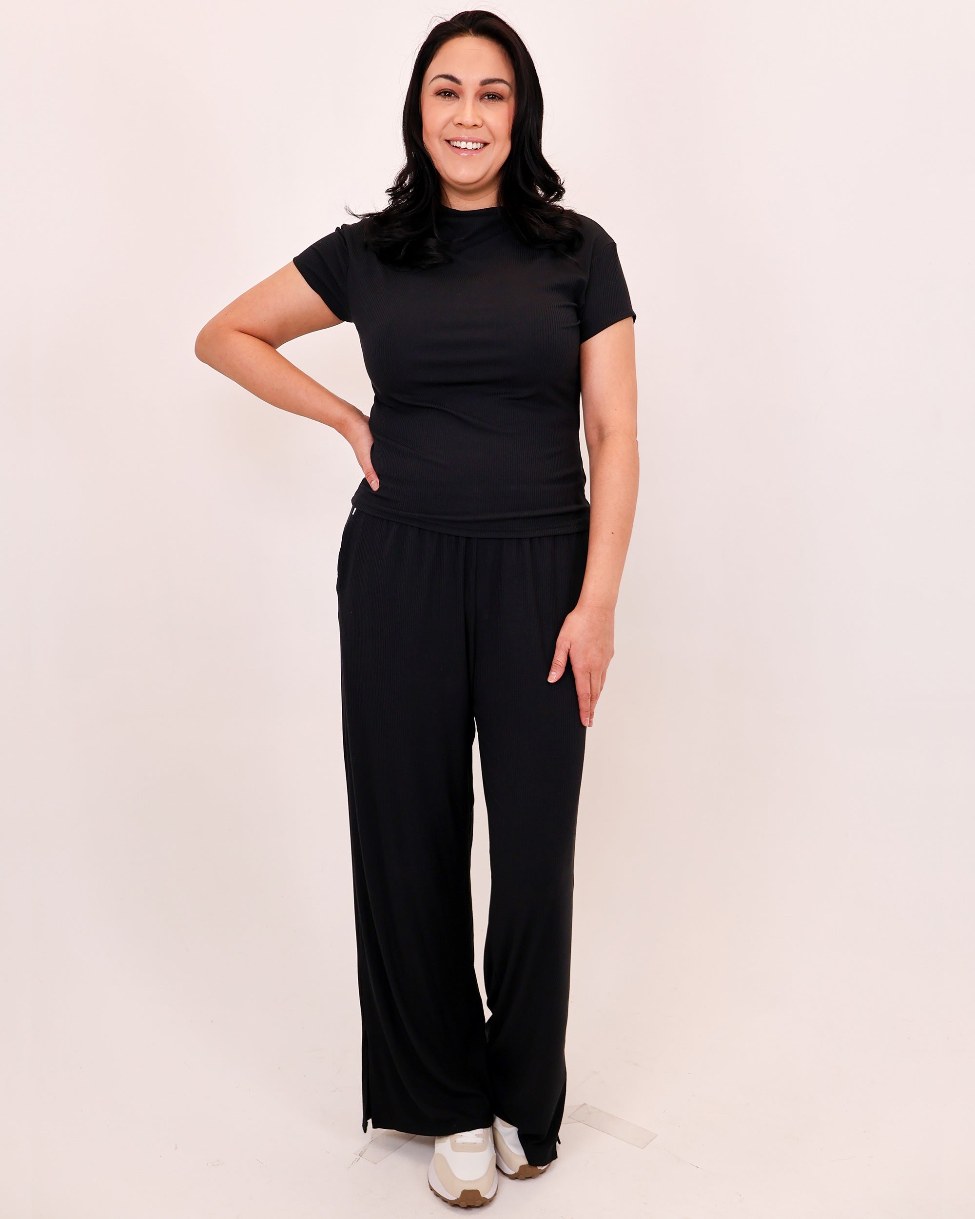 Rib Trouser in Manhattan Black | Wear & Roam